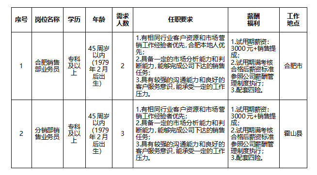 安徽大別山鄉(xiāng)村振興產(chǎn)業(yè)發(fā)展有限公司招聘臨時工作人員公告